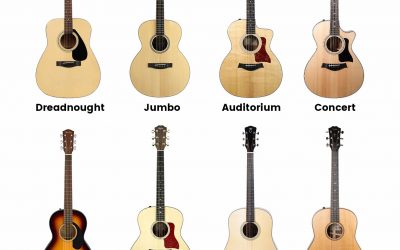 Les différentes formes de guitares acoustiques